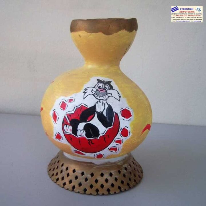 Κολοκύθα διακοσμητική – Γάτος χειροτεχνία Κολοκύθα διακοσμητική – Γάτος χειροτεχνία