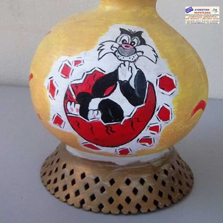 Κολοκύθα διακοσμητική – Γάτος χειροτεχνία Κολοκύθα διακοσμητική – Γάτος χειροτεχνία