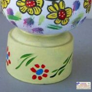 Κολοκύθα διακοσμητική – Κίτρινα λουλούδια χειροτεχνία Κολοκύθα διακοσμητική – Κίτρινα λουλούδια χειροτεχνία