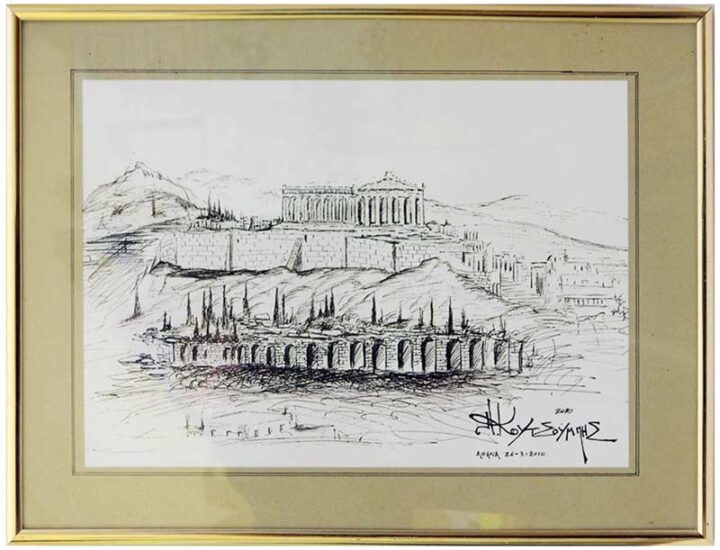 Ακρόπολη - ζωγραφική με μολύβι 40x30 Ακρόπολη - ζωγραφική με μολύβι 40x30