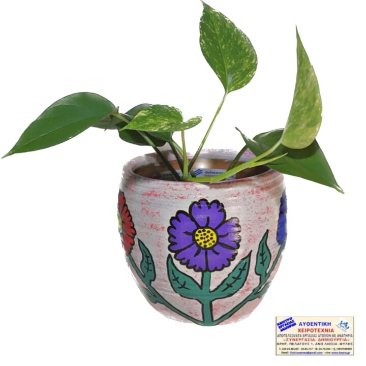Κεραμική γλάστρα "Δια χειρός" - ύψος 15 εκ. πλάτος 17 εκ. Κεραμική γλάστρα "Δια χειρός" - ύψος 15 εκ. πλάτος 17 εκ.