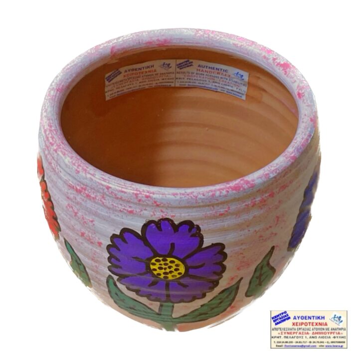 Κεραμική γλάστρα "Δια χειρός" - ύψος 15 εκ. πλάτος 17 εκ. Κεραμική γλάστρα "Δια χειρός" - ύψος 15 εκ. πλάτος 17 εκ.