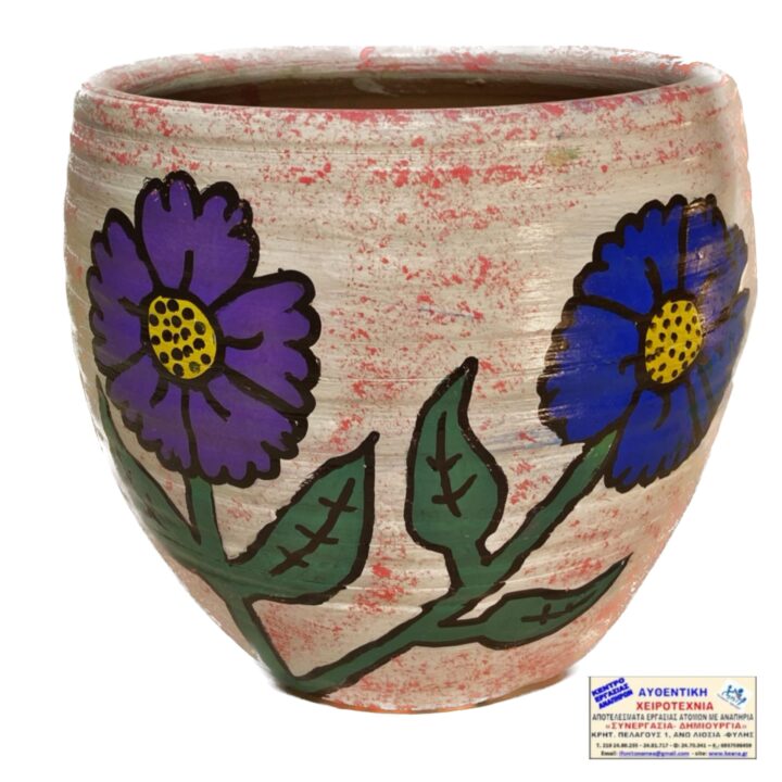 Κεραμική γλάστρα "Δια χειρός" - ύψος 15 εκ. πλάτος 17 εκ. Κεραμική γλάστρα "Δια χειρός" - ύψος 15 εκ. πλάτος 17 εκ.
