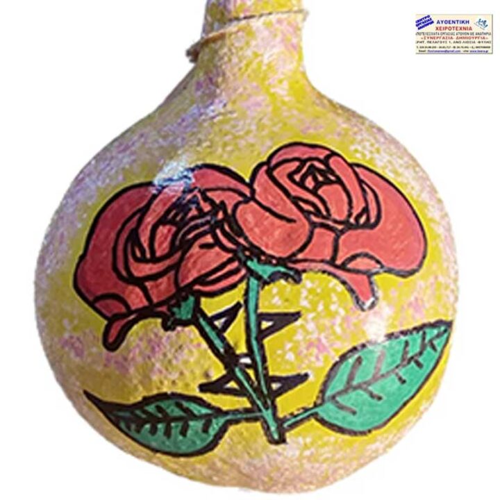 Κολοκύθα διακοσμητική - Τριαντάφυλλα χειροτεχνία Κολοκύθα διακοσμητική - Τριαντάφυλλα χειροτεχνία