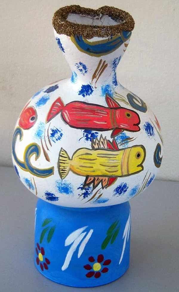 Κολοκύθα διακοσμητική – Ψάρια σε λευκό χειροτεχνία Κολοκύθα διακοσμητική – Ψάρια σε λευκό χειροτεχνία