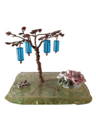 Δέντρο της Ζωής με μπλε χάντρες και κόκκινα φύλλα